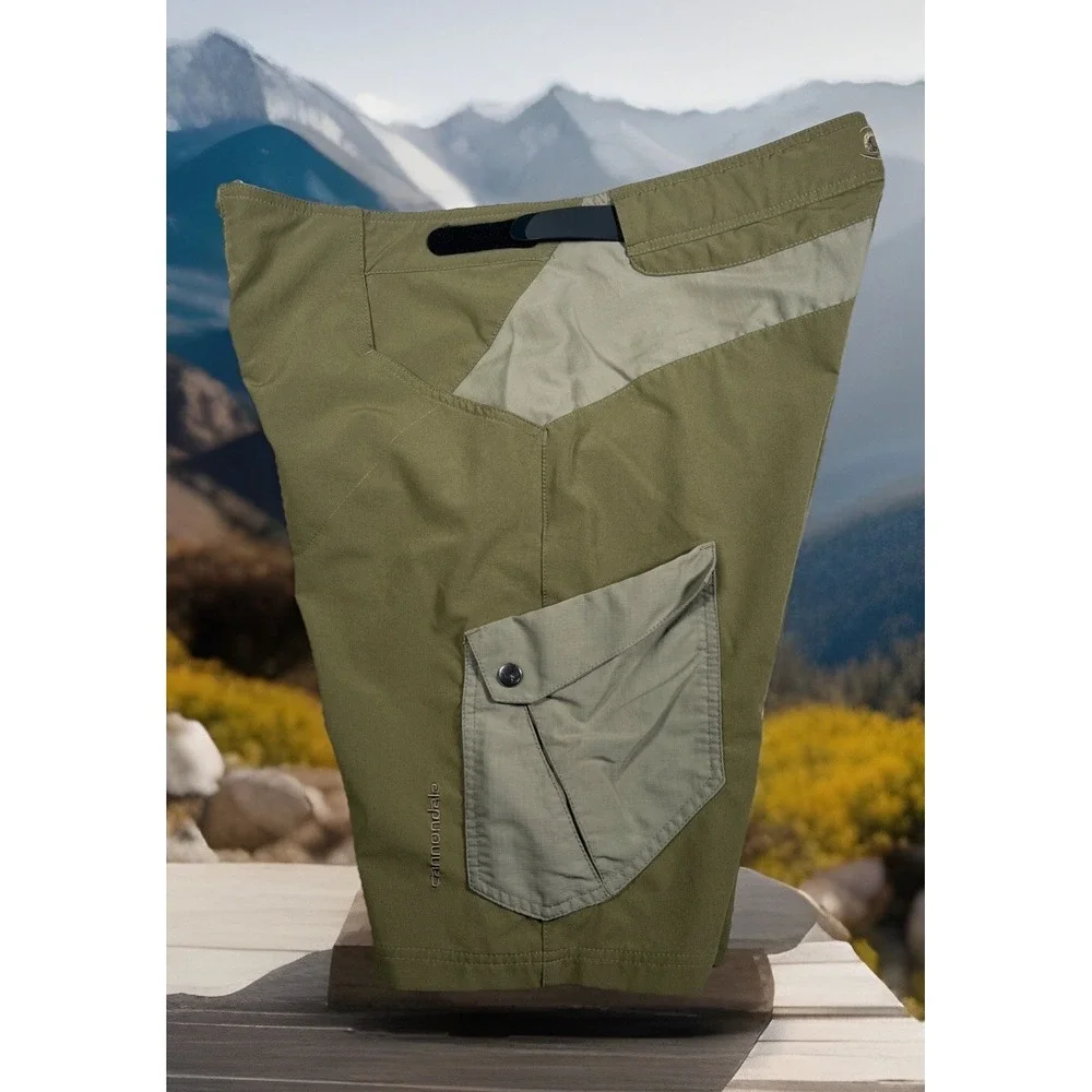 Cannondale Shorts Women's‎ Beige Cargo Cycling Stretch Adjustable Waist 11